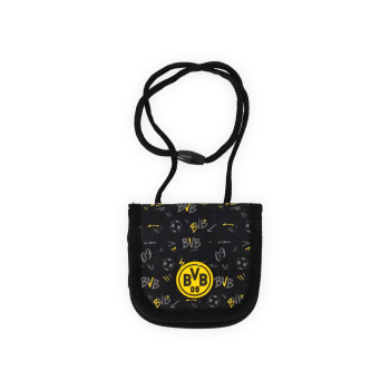 Borussia Dortmund BVB Kinder-Umhängegeldbeutel AOP Schwarz 12,5 cm